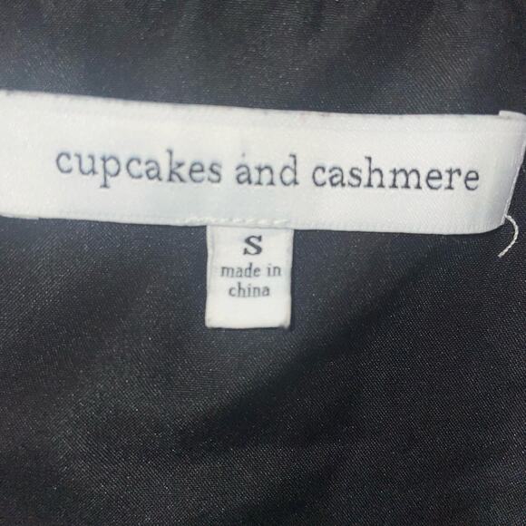 Cupcakes & Cashmere Womens Dress Zora Floral Print Ruffle Neck Wrap Black Size S - Picture 4 of 9